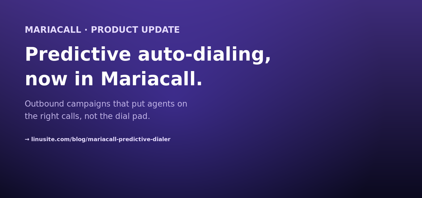 Predictive auto-dialing is live in Mariacall
