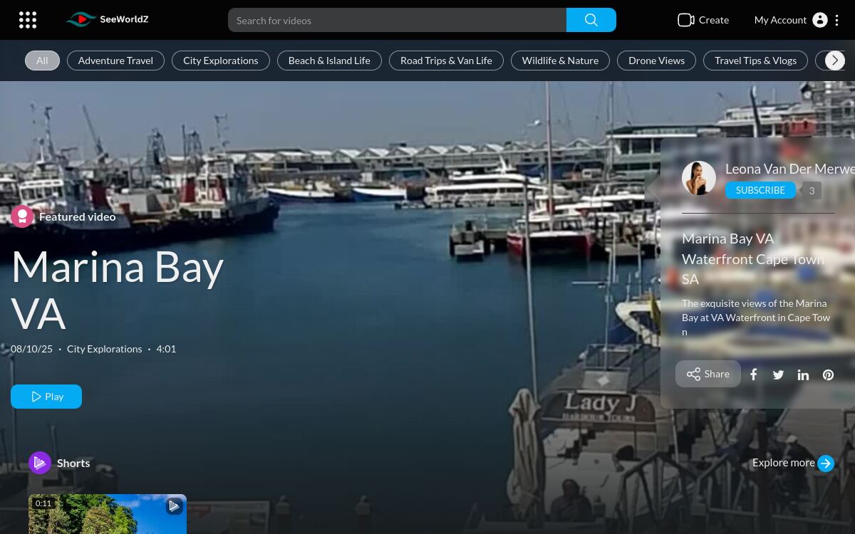 SeeWorldz — SeeWorldz — a travel-platform UI that loads instantly and stays out of the way