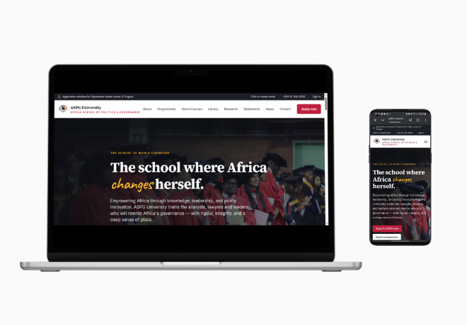 ASPG University — From patched WordPress to a custom academic platform in 6 weeks