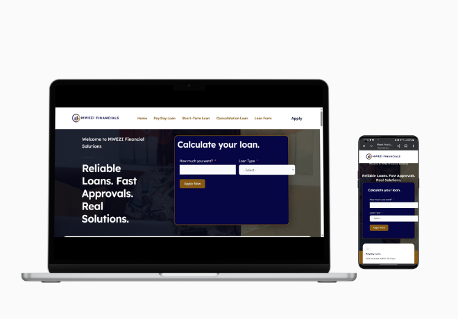 MWEZI Financials — MWEZI Financials — a loan calculator that pre-qualifies before a human says hello