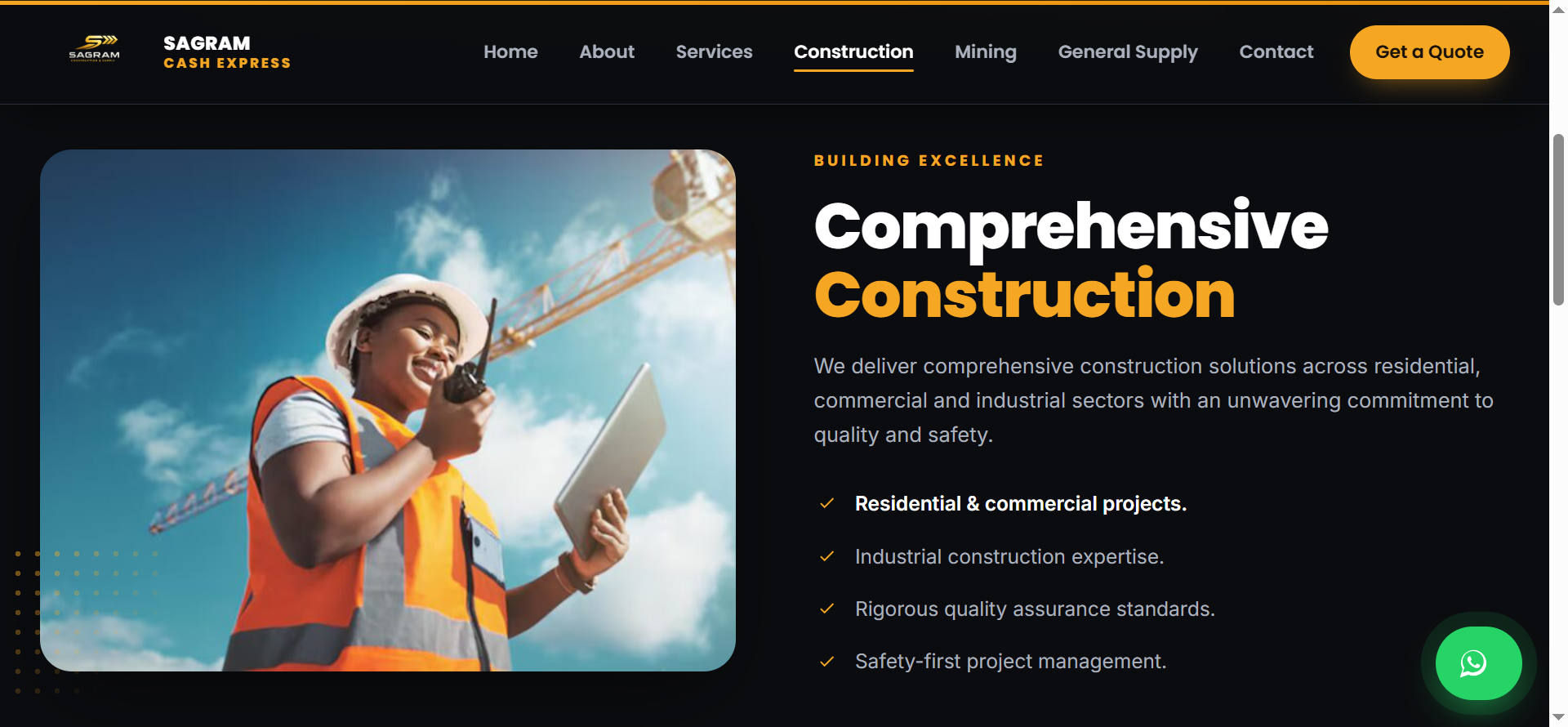 Sagram’s construction services focus on delivering durable and efficient solutions, supported by strong industry expertise and reliable execution.