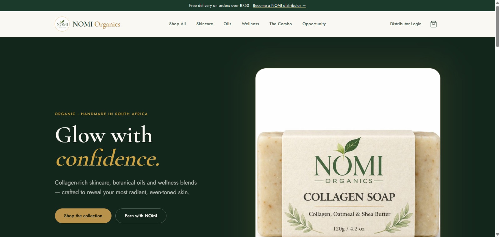NOMI Organics — A smooth, snappy, premium MLM e-commerce platform