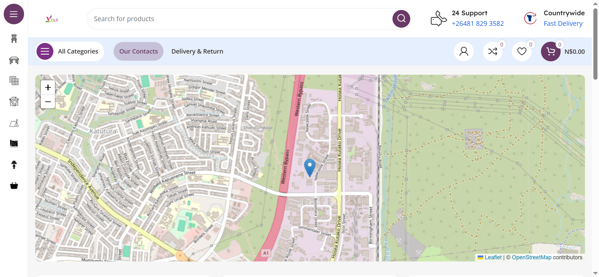 Visible support information and contact details make it easier for customers to access assistance and communicate with the company.